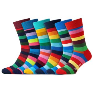 6 Paar | Happy Socks | Thema Stripe | Dames & Heren | Diverse kleuren | Maat: 36-40